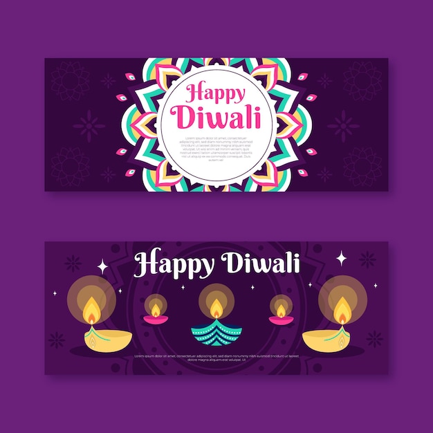 Diwali banners concept