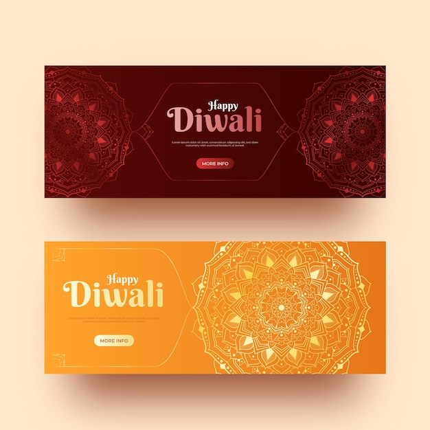 Vettore gratuito diwali banner modello di progettazione