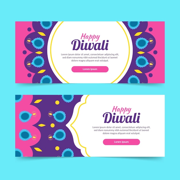 Diwali banners template