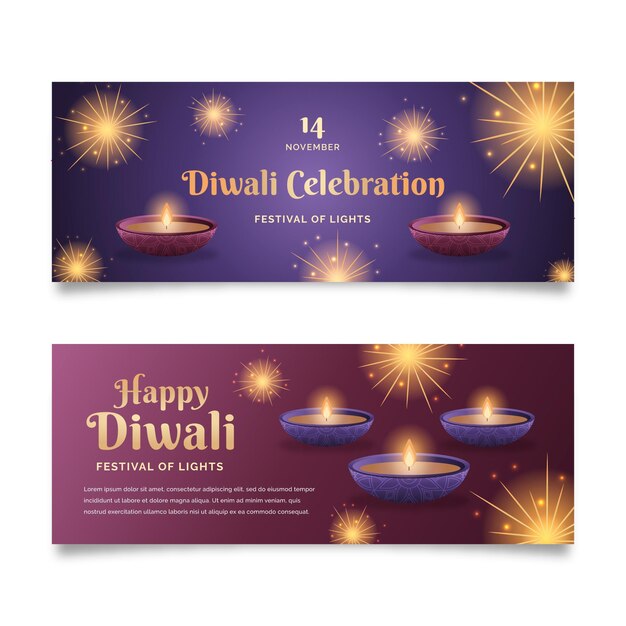 Diwali banners template