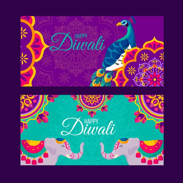 Diwali banners template