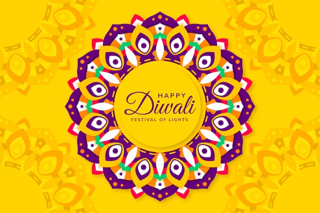 Diwali celebration flat design