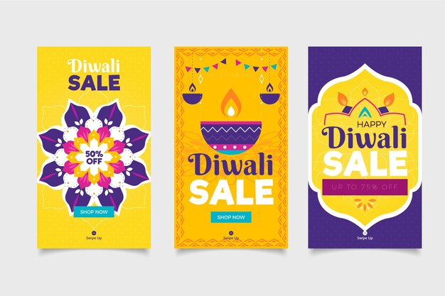 Diwali celebration sale instagram stories
