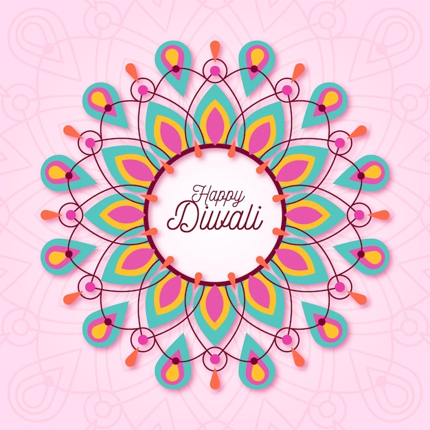 Free vector diwali concept in flat design