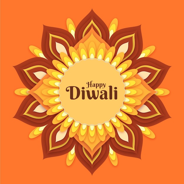 Diwali cultural event in paper style