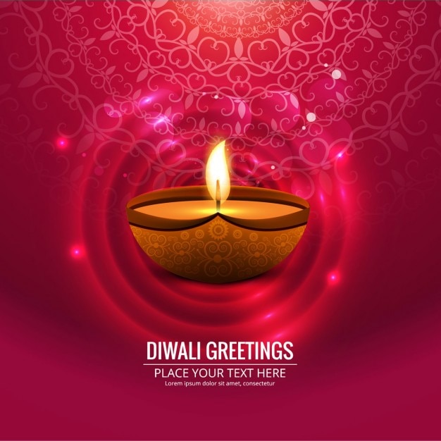 Diwali decorative pink background