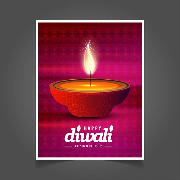 Diwali design brown background and typography vector