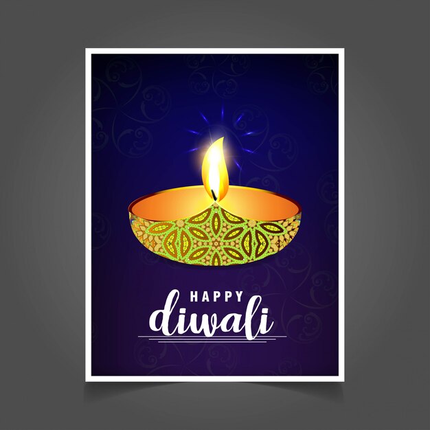 Diwali design with purple background and typography vector