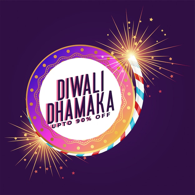 Free vector diwali festival big sale and offer background template