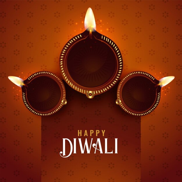 Diwali festival diya background design template