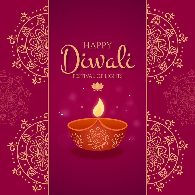 Free Vector diwali festival flat design