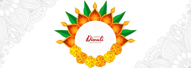 Free vector diwali festival holiday card banner background