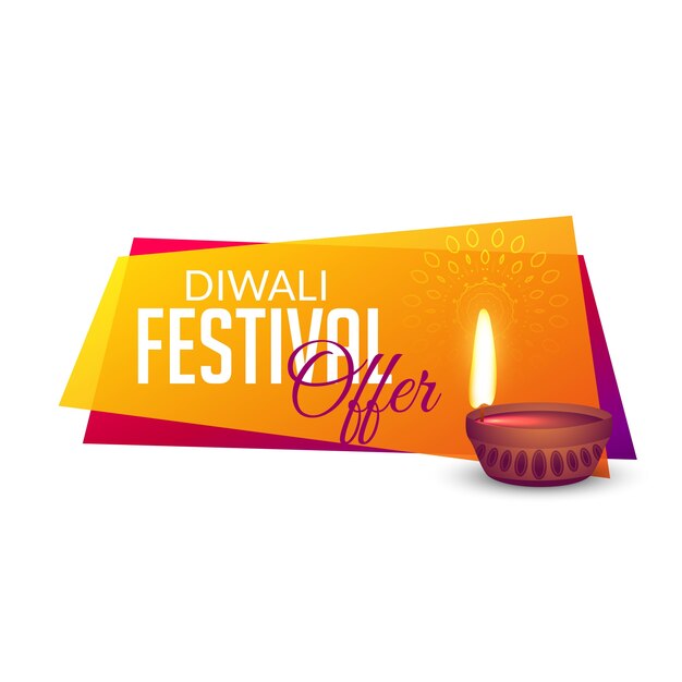 diwali festival offers voucher banner design background