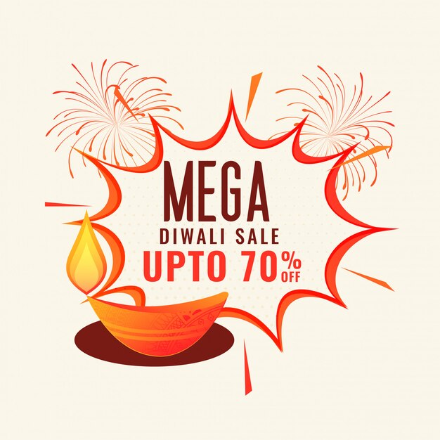 Free vector diwali festival sale banner template design