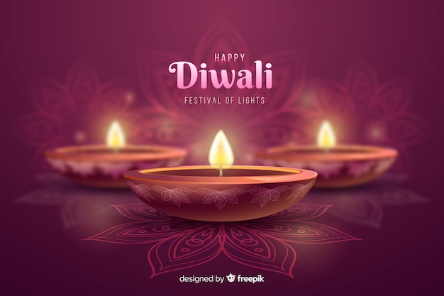 Diwali festive candles celebration background