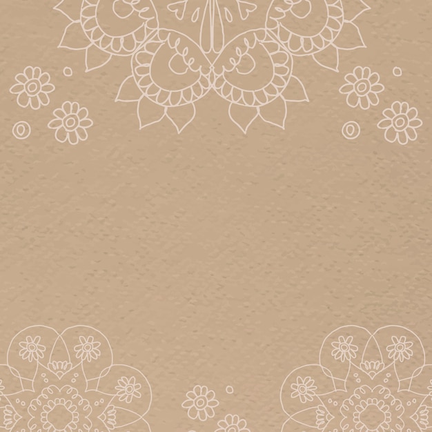 Free vector diwali indian mandala brown background vector