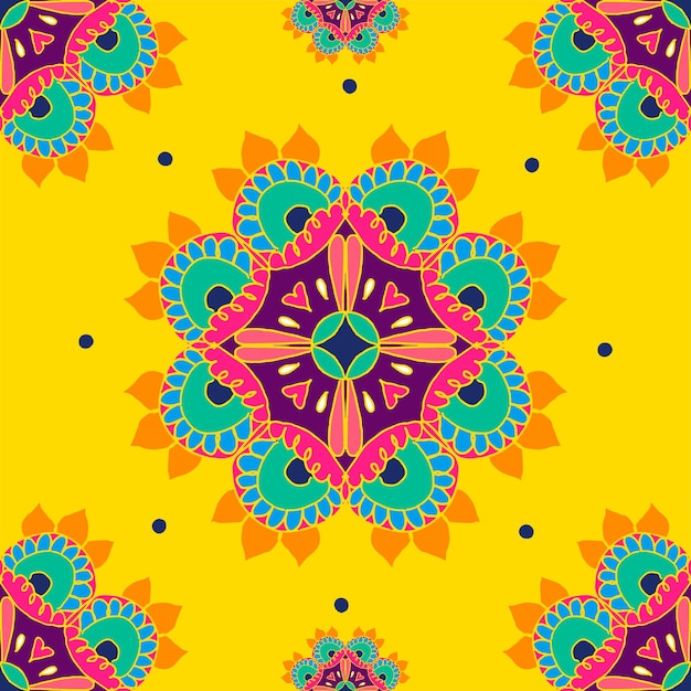 Diwali indian mandala  pattern background