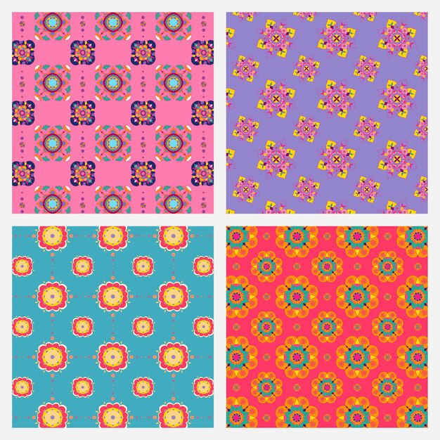 Diwali Indian mandala pattern set