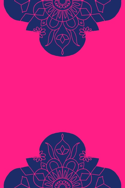Free vector diwali indian mandala pink background vector
