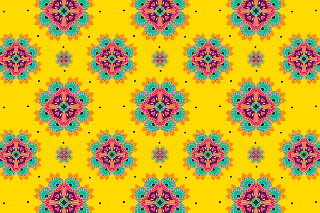 Free vector diwali indian mandala vector pattern background