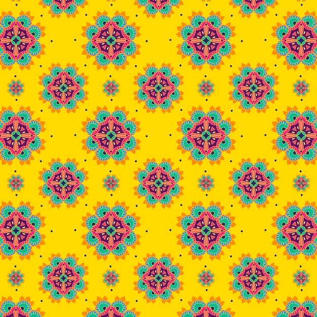 Free vector diwali indian mandala vector pattern background