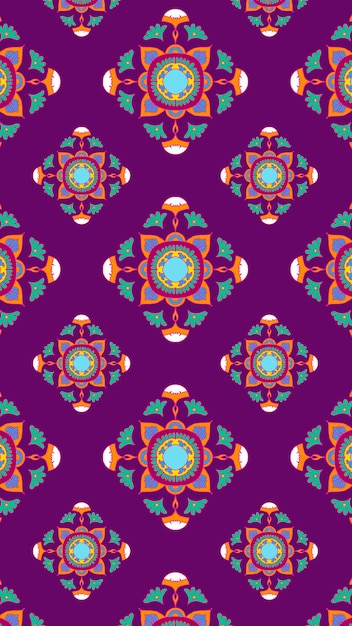 Diwali indian mandala vector pattern phone wallpaper