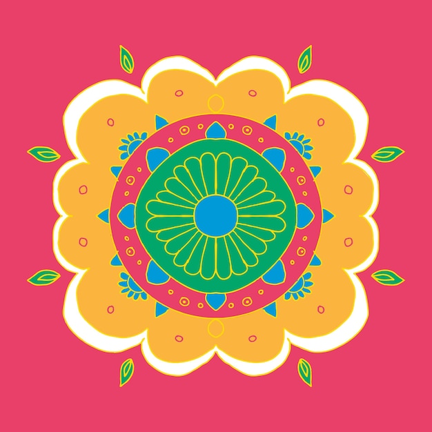 Free vector diwali indian rangoli vector design