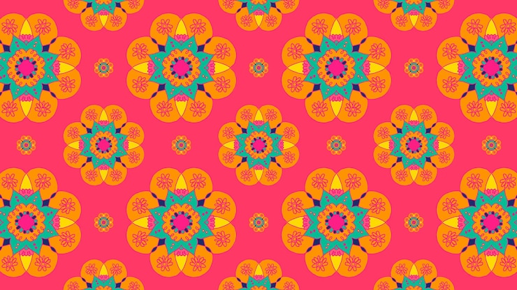 Free Vector diwali indian vector mandala pattern banner