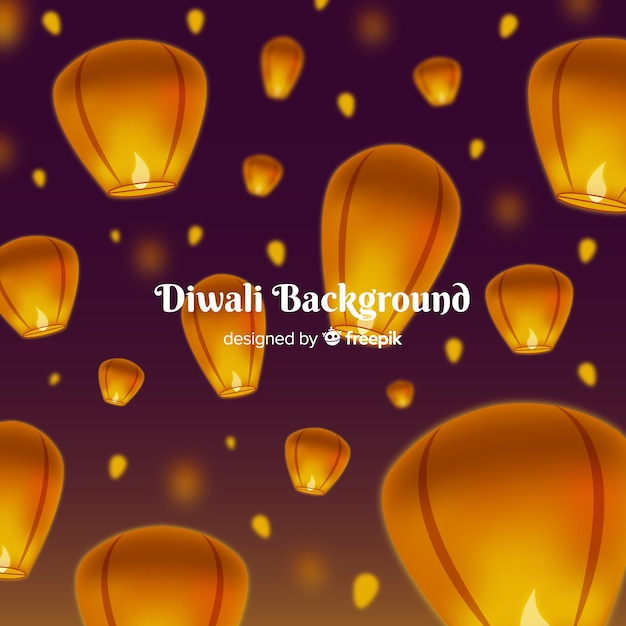 Free vector diwali lights background