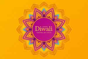 Free vector diwali in paper style concept