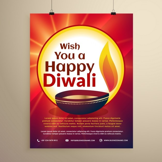 Diwali red glossy brochure