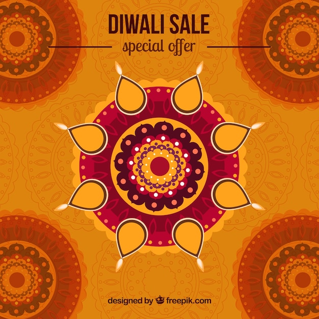 Free vector diwali sale background design