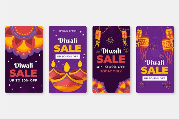 Diwali vendita raccolta di storie di instagram