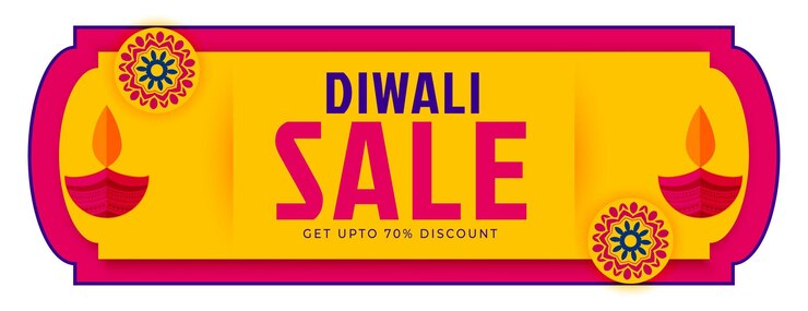 मुफ़्त वेक्टर diwali sale and offers banner in indian style