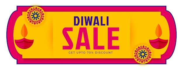 Diwali sale and offers banner in indian style