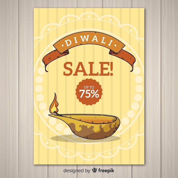 Diwali sale poster template