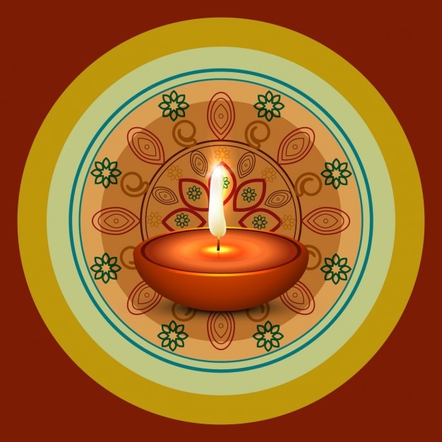 Vettore gratuito diwali tema di fondo