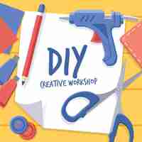 Free vector diy creative workshop concept