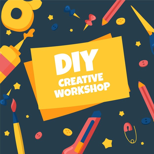 Diy creative workshop concept