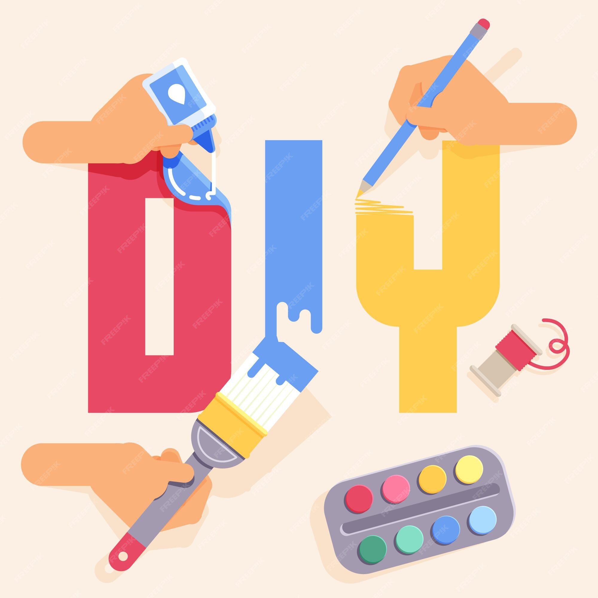 Free Vector  Do it yourself creative workshop and tools