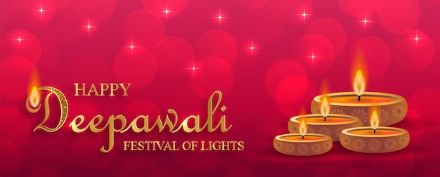 디왈리(diwali), 디파발리(depavali) 또는 디파발리(dipavali)를 위한 조명이 있는 디야 램프, 인도의 색 배경 조명 축제