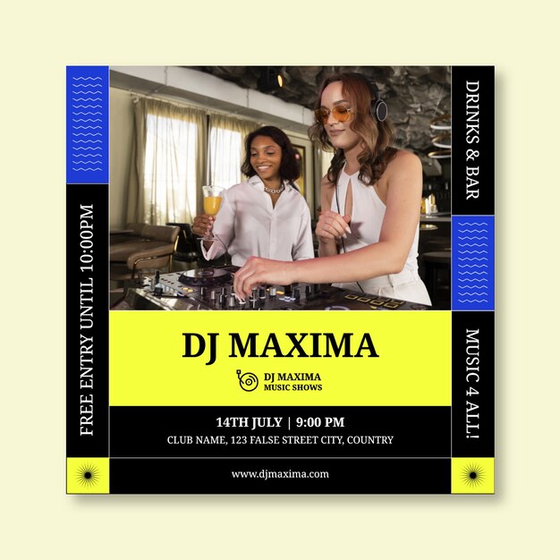 Dj facebook post template