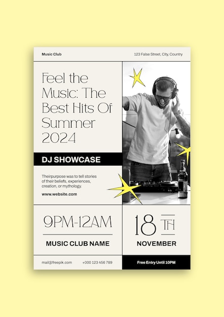 Dj flyer template design