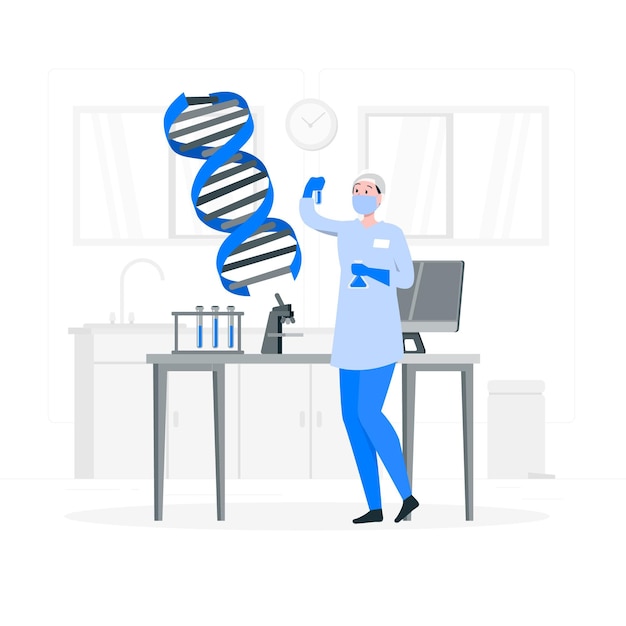 Иллюстрация концепции ДНК