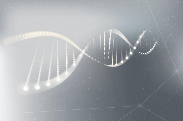 ДНК генетическая биотехнология наука вектор серый неоновая графика