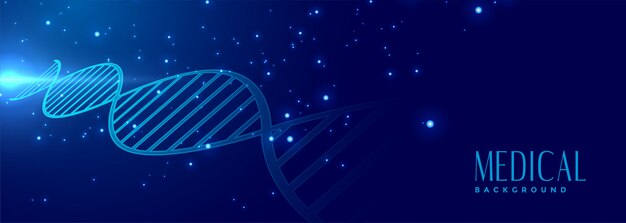 Dna sign medical and healthcare banner