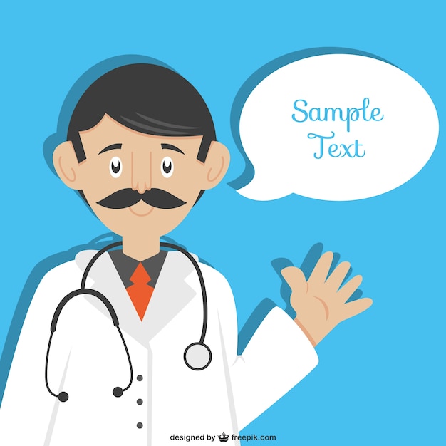 Free vector doctor cartoon character