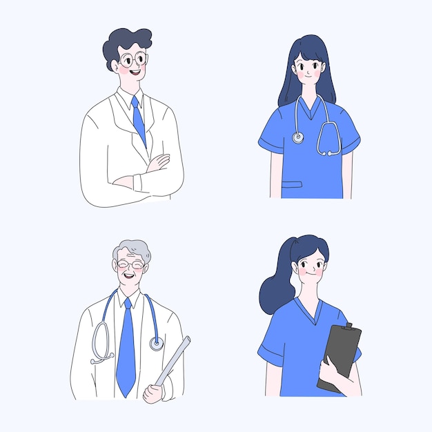 Free vector doctor character