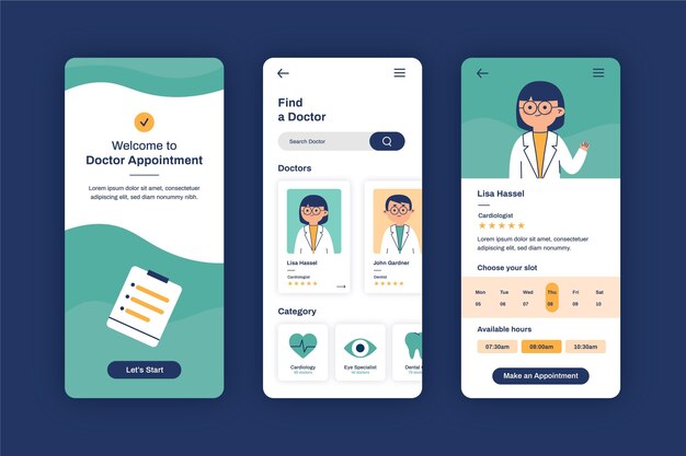 Doctor and clipboard medical booking shop