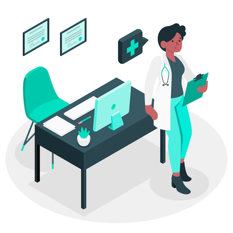 Free Vector doctor concept illustration